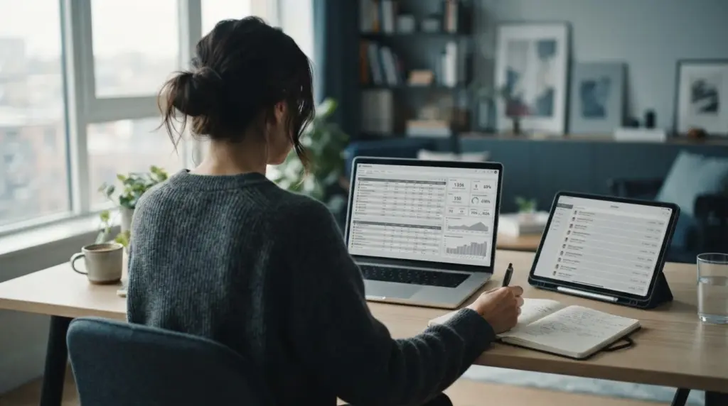 Análisis de apuestas de MMA en dispositivo con datos y estadísticas en pantalla