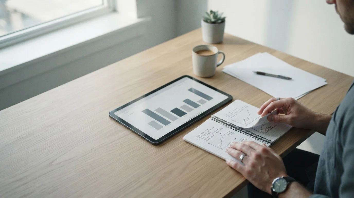 Análisis comparativo de márgenes entre deportes en una mesa de trabajo