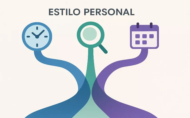 Diferentes estilos de apostadores en vivo representados con iconos de tiempo, selectividad y especialización