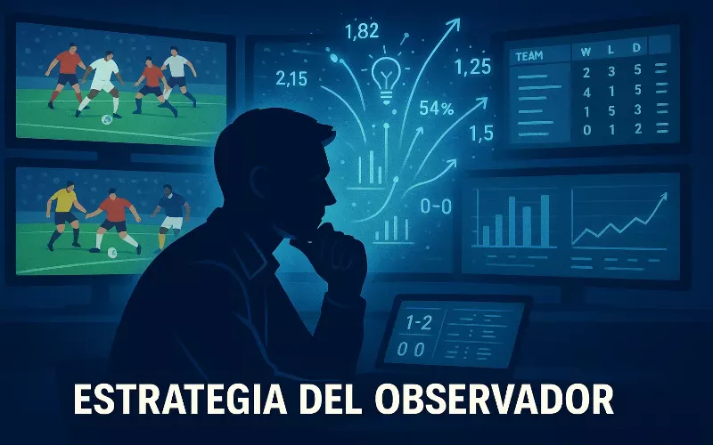 Persona observando atentamente múltiples pantallas con partidos y datos estadísticos para apuestas en vivo estratégicas