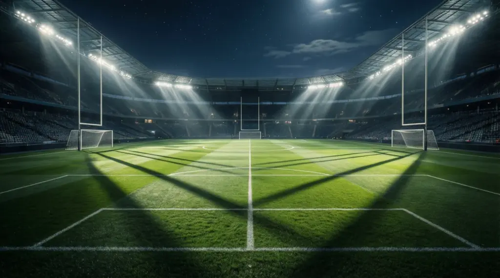 Imagen de un estadio de fútbol vacío
