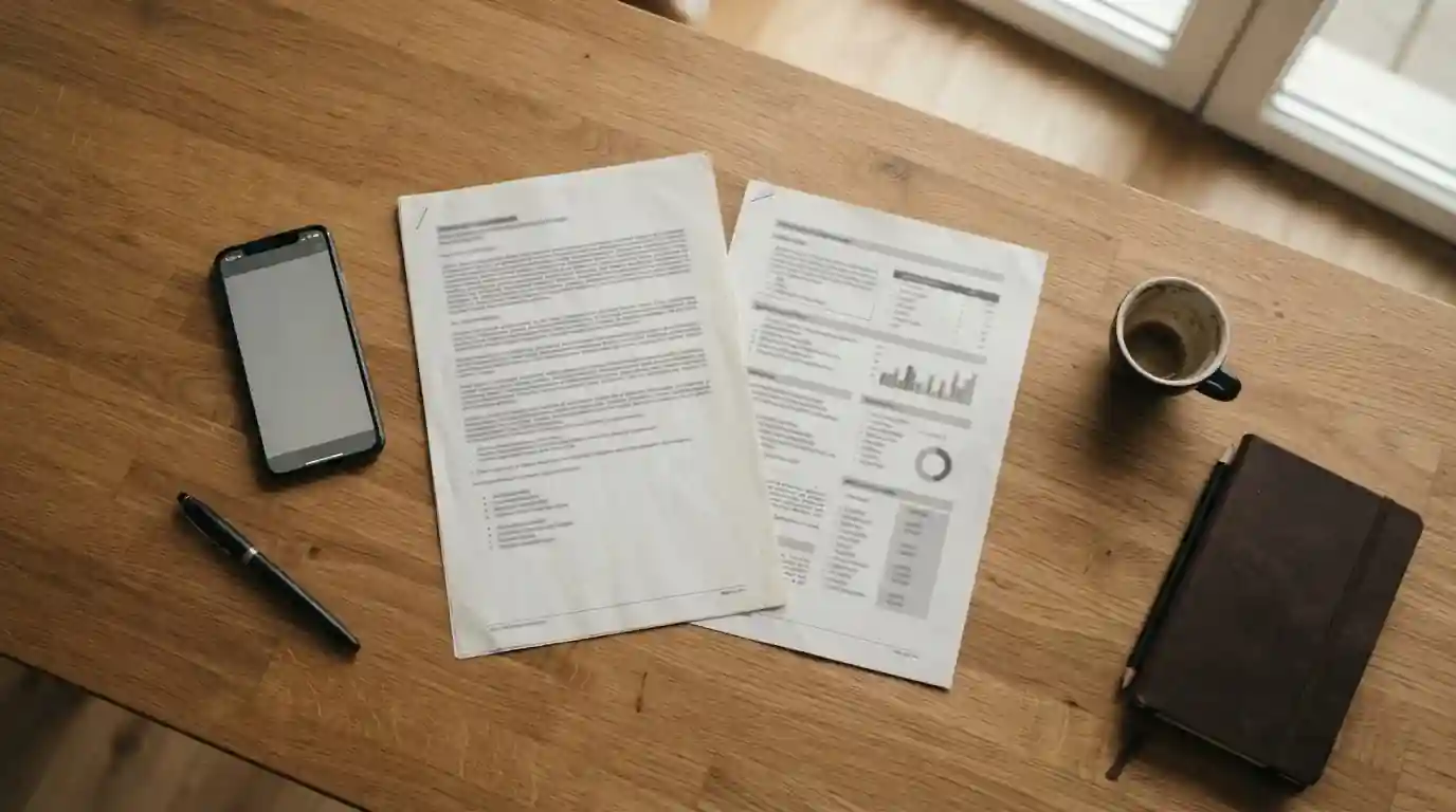 Documentos oficiales y dispositivo móvil sobre una mesa representando el marco regulatorio