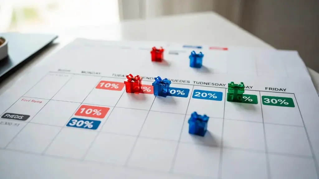 Imagen de calendario y pequeños regalos