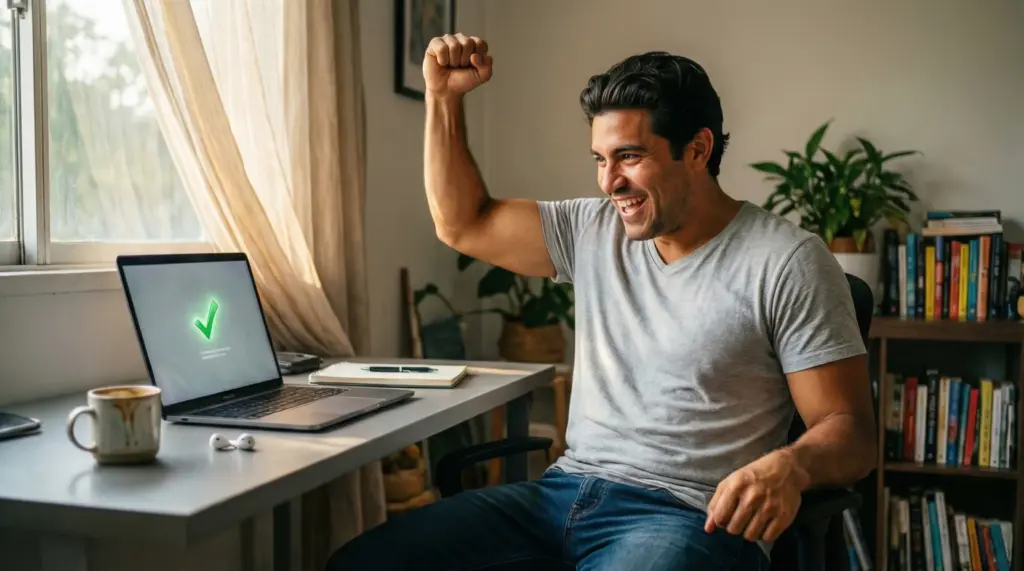 Imagen de un hombre feliz